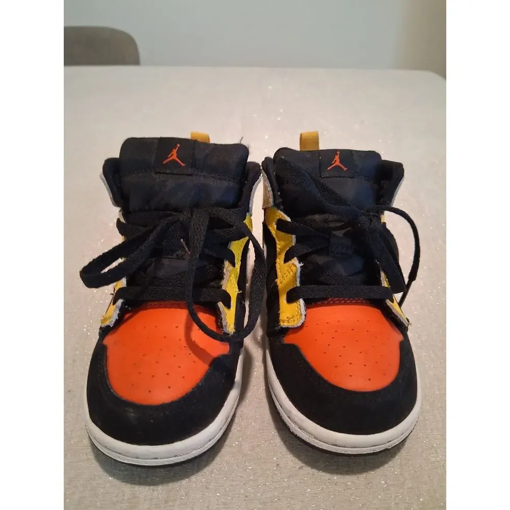 Nike Air Jordan 1 Mid SE TD Amarillo Team Orange Toddler Size 8C BQ6933-087 Kids